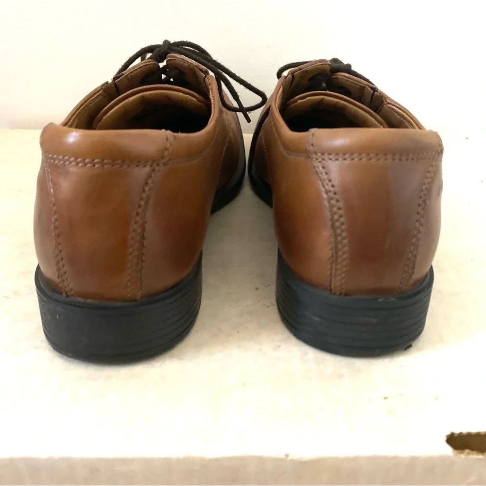 Clark's Tilden Walk Oxford Sneakers‎ Leather Lace-up Men's Size 8.5 Dark Tan - Picture 7 of 9
